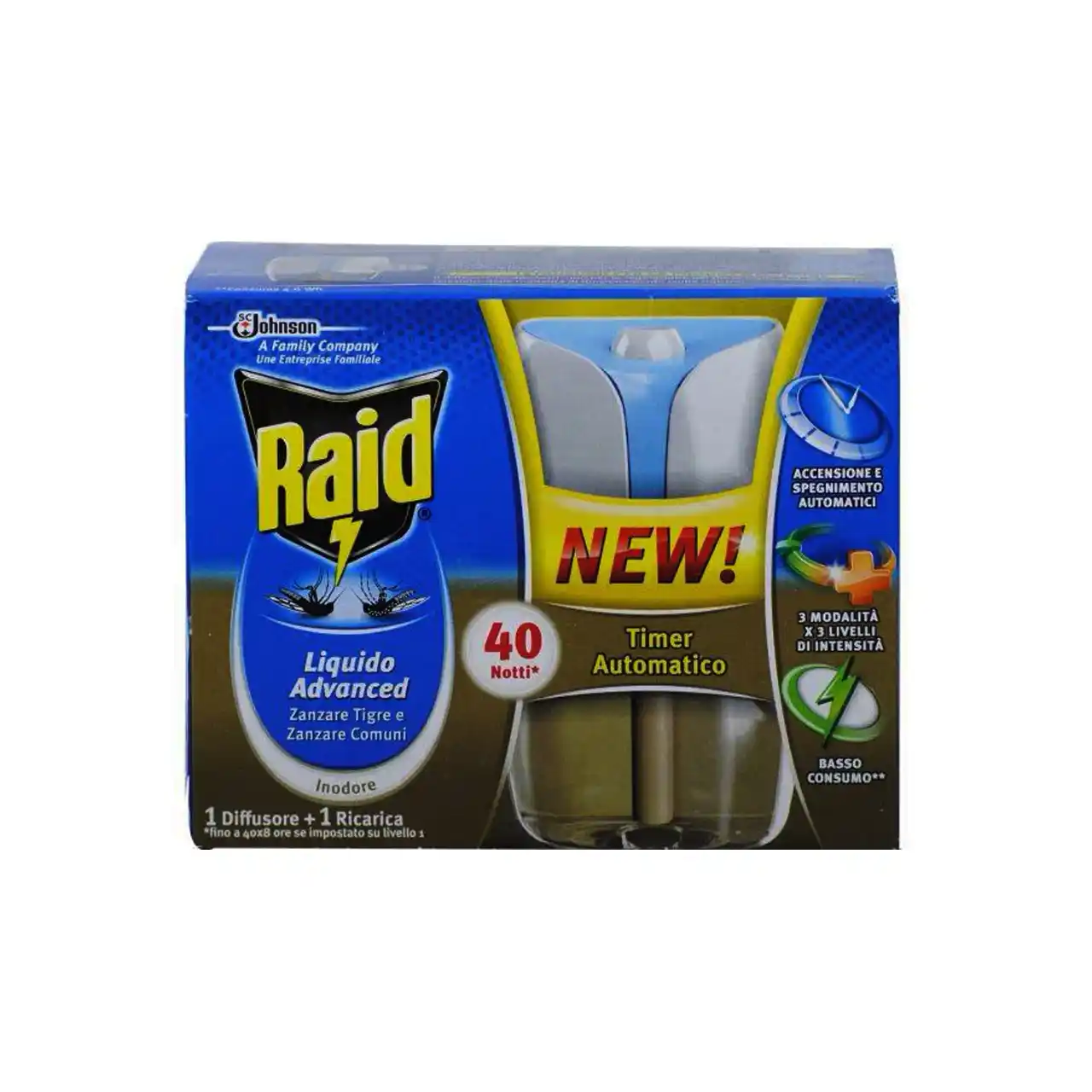 raid aparat electric pentru tantari cu rezerva lichid 40 nopti 33 ml 1