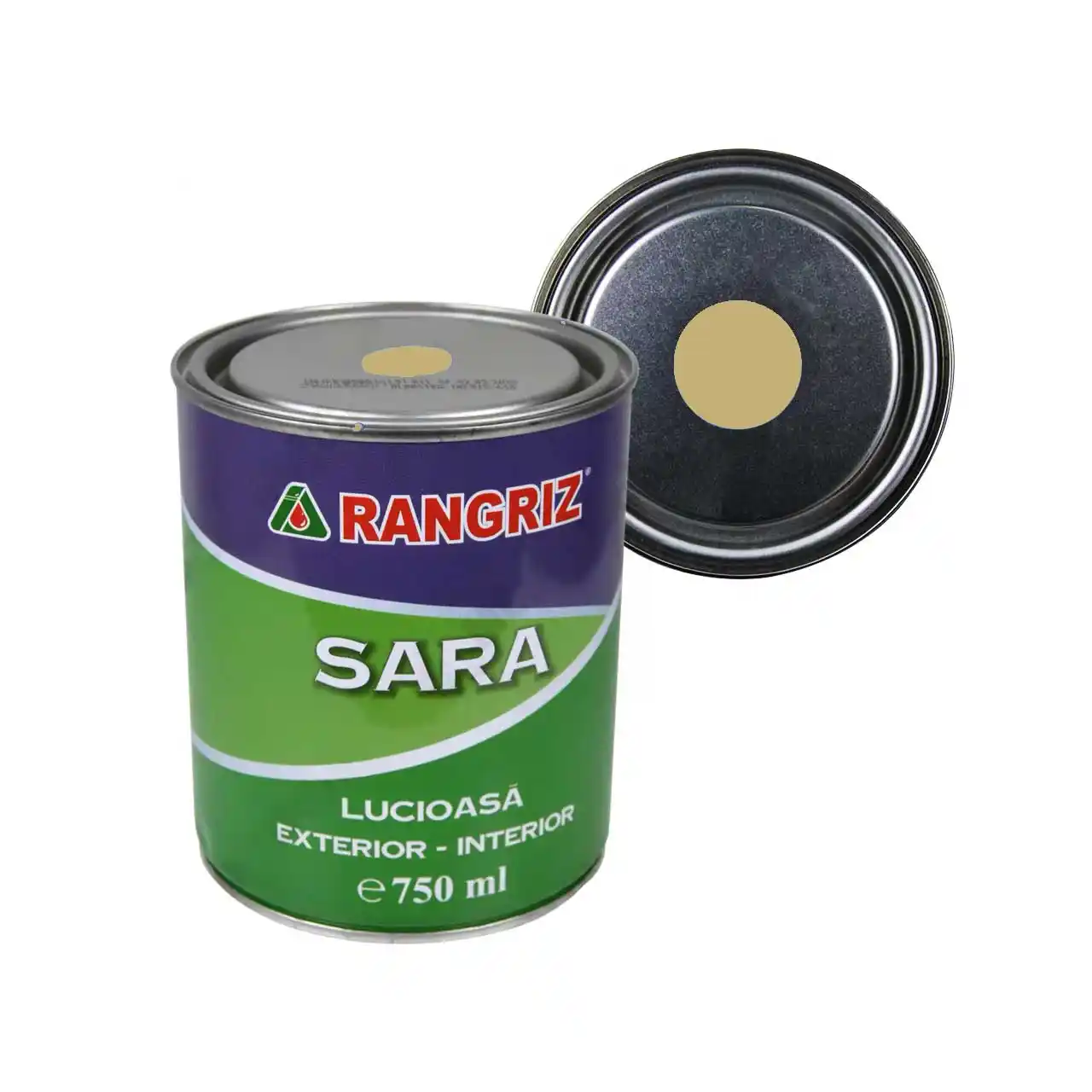 rangriz sara vopsea lucioasa pentru lemn pereti interior crem 750 ml