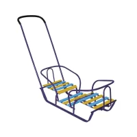 sanie pentru gemeni dubla 2 locuri cu maner 2