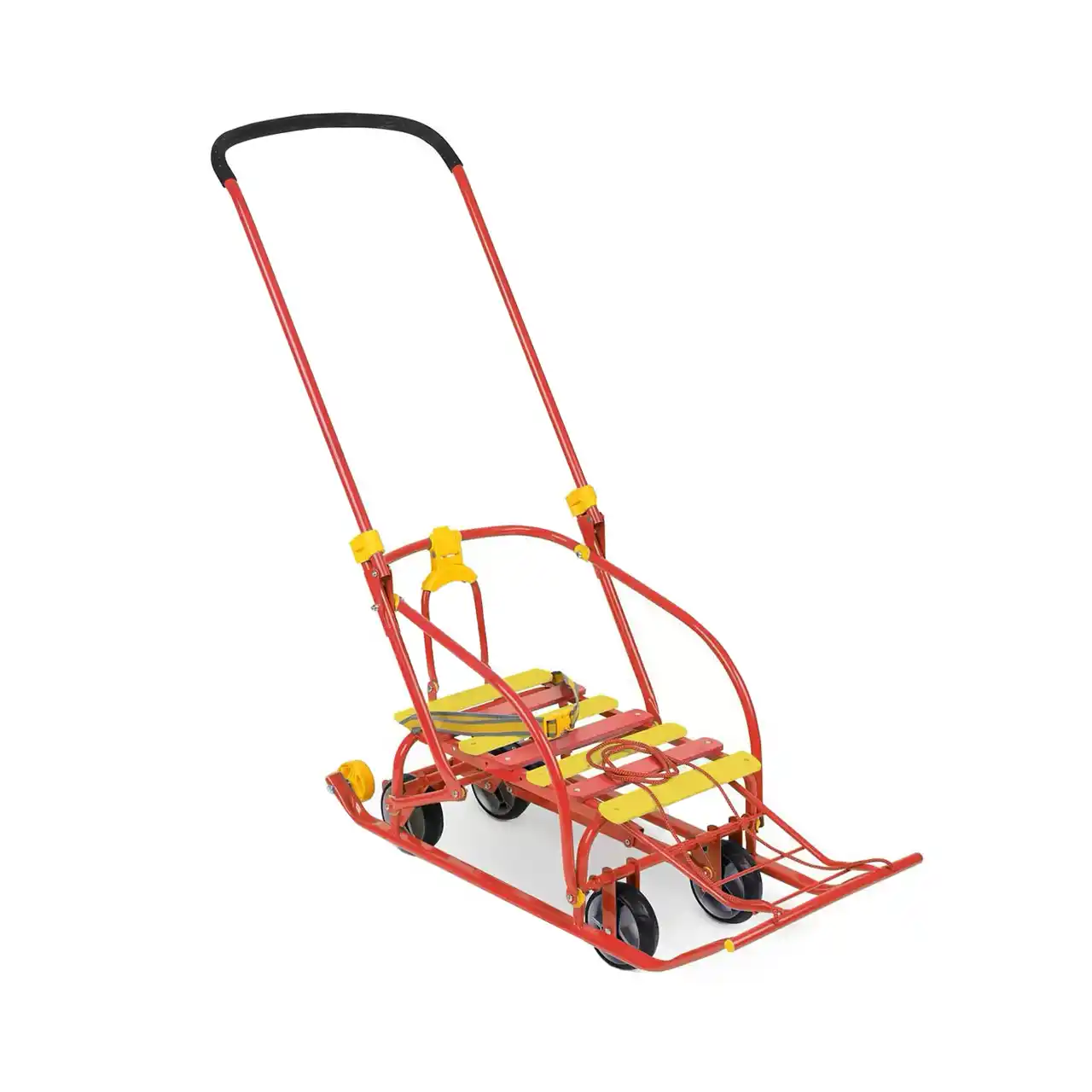 sanie pliabila cu spatar roti si maner 1