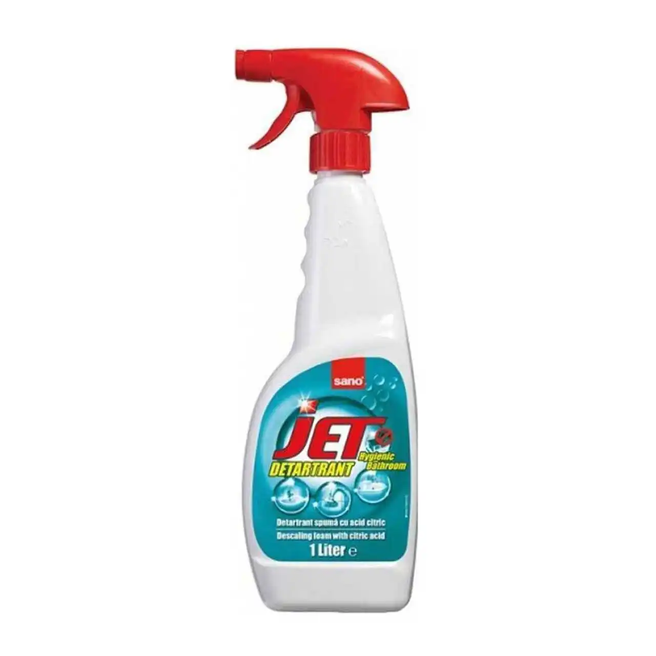 sano jet baie detartrant spuma cu acid citric si pulverizator 1 l 2