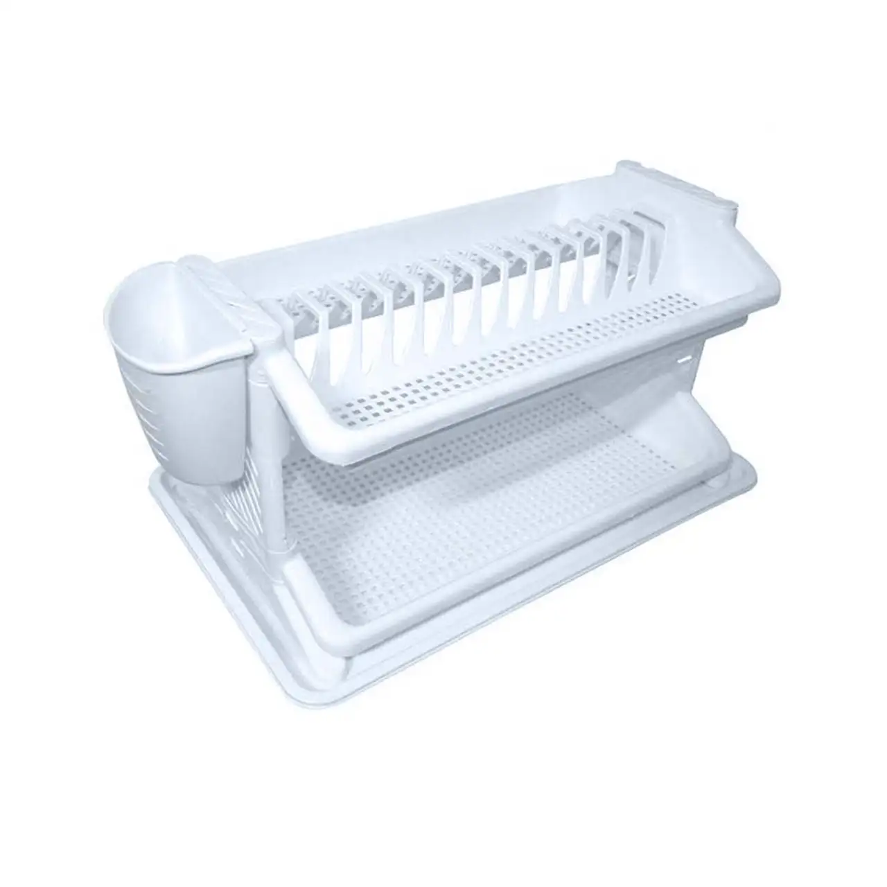 scurgator vase etajat din plastic alb 2