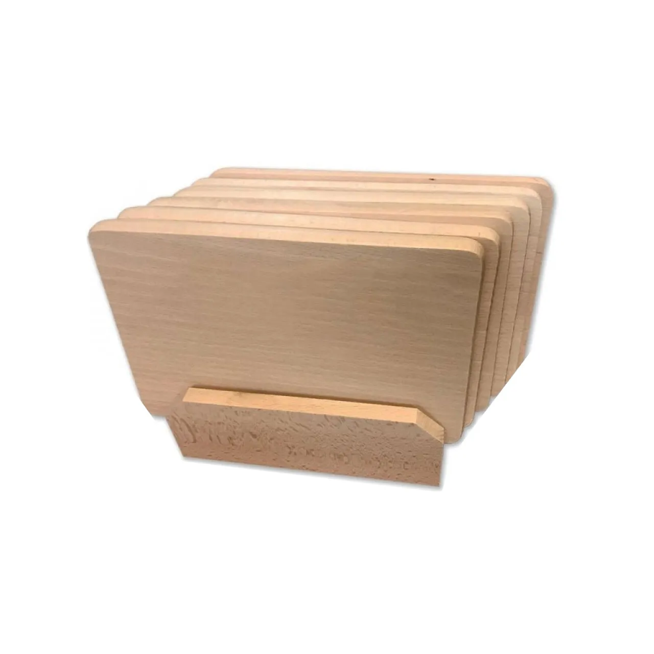 set 6 tocatoare din lemn de bucatarie cu suport 1