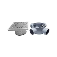 sifon pardoseala baie antimiros 3 intrari 1 iesire 14 5x14 5 cm 2