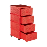 sterk dulap universal 4 sertare plastic ratan rosu 1