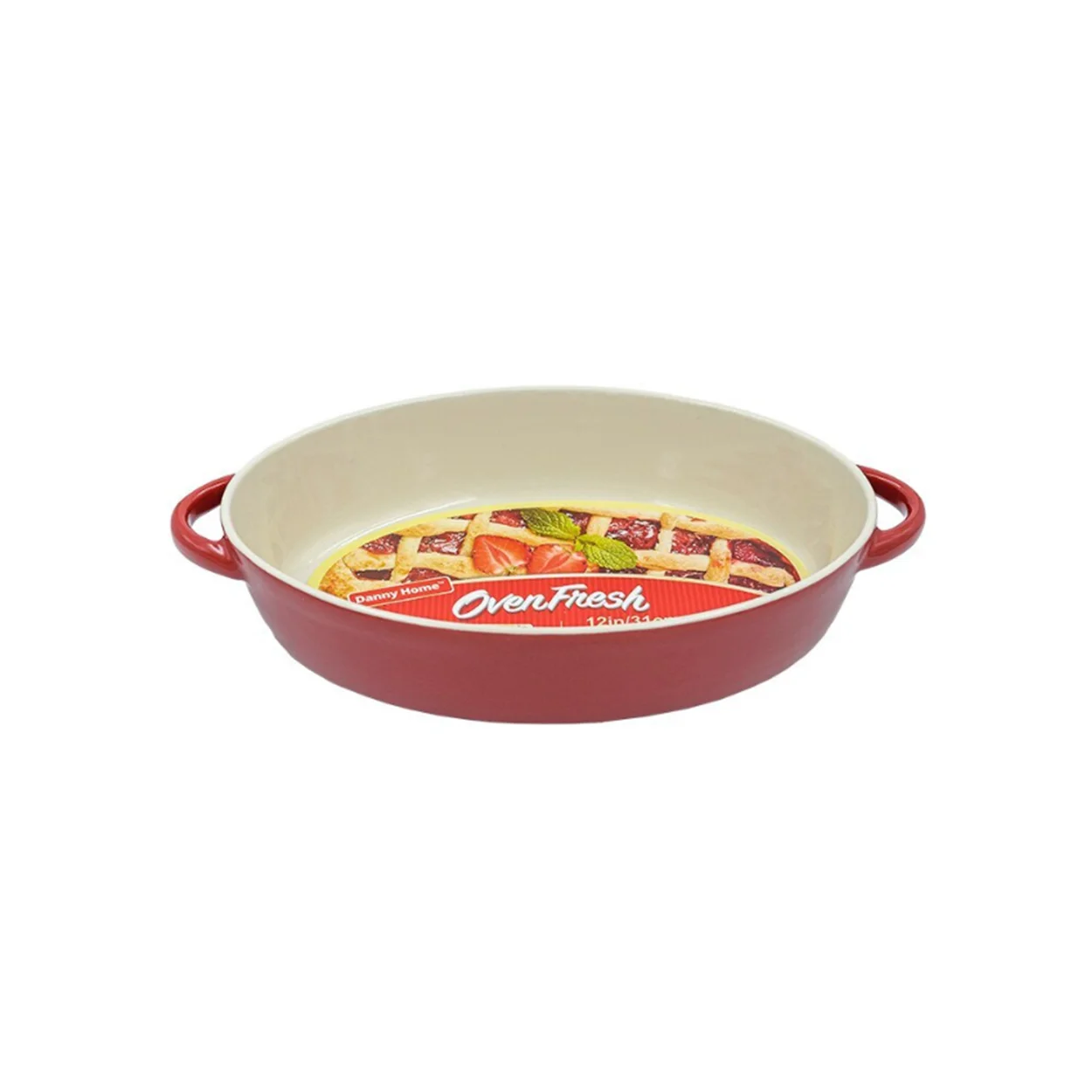 tava ceramica de cuptor cu manere ovala 31x18x6 cm 2