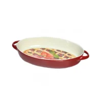 tava cuptor din ceramica cu manere ovala 39x22x6 cm 2