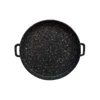 tava granit rotunda cu manere 36 cm neagra 1