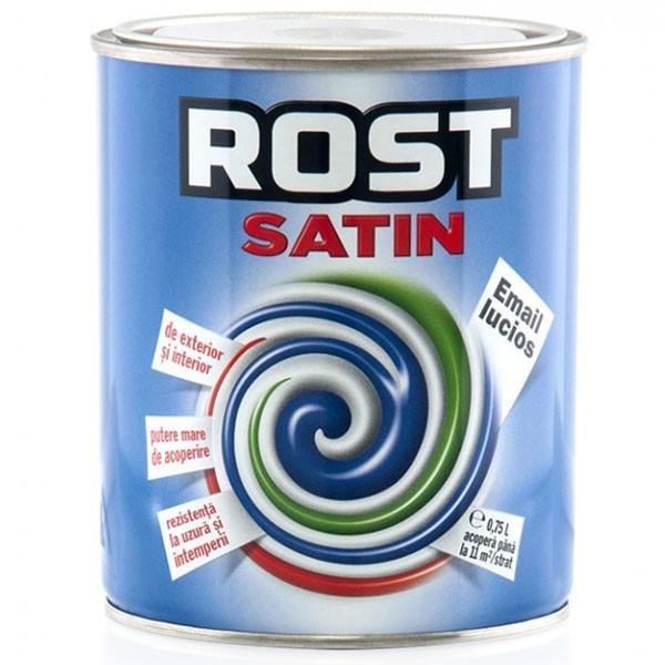 vopsea email alb super lucios rost exterior si interior 0.75l