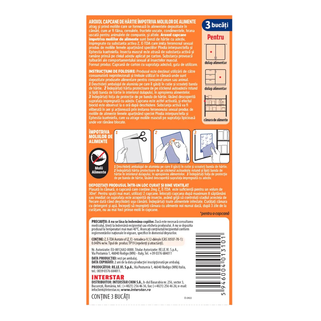 Aroxol antimolii pentru alimente, 3 bucati - imagine 2