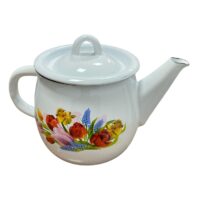 Ceainic emailat cu capac 1 litru