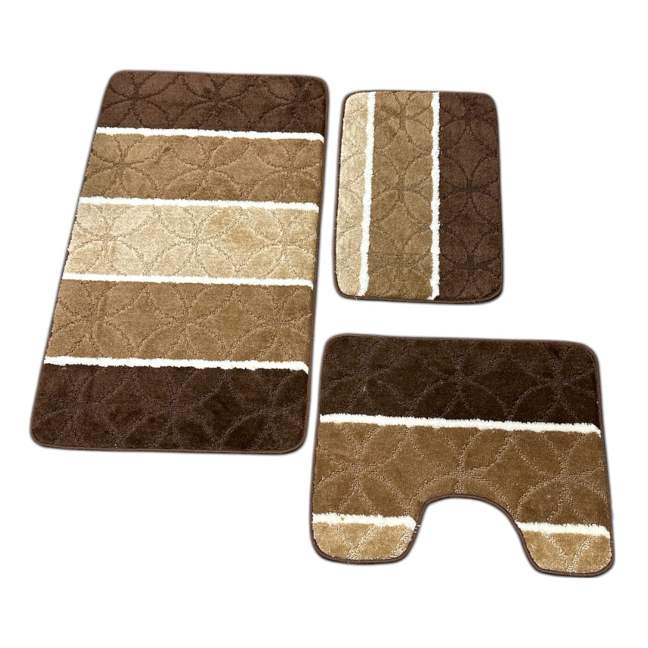 Set covorase de baie 3 piese, antiaderente - imagine 2