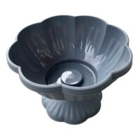 Ghiveci plastic cu picior 32 cm, gri