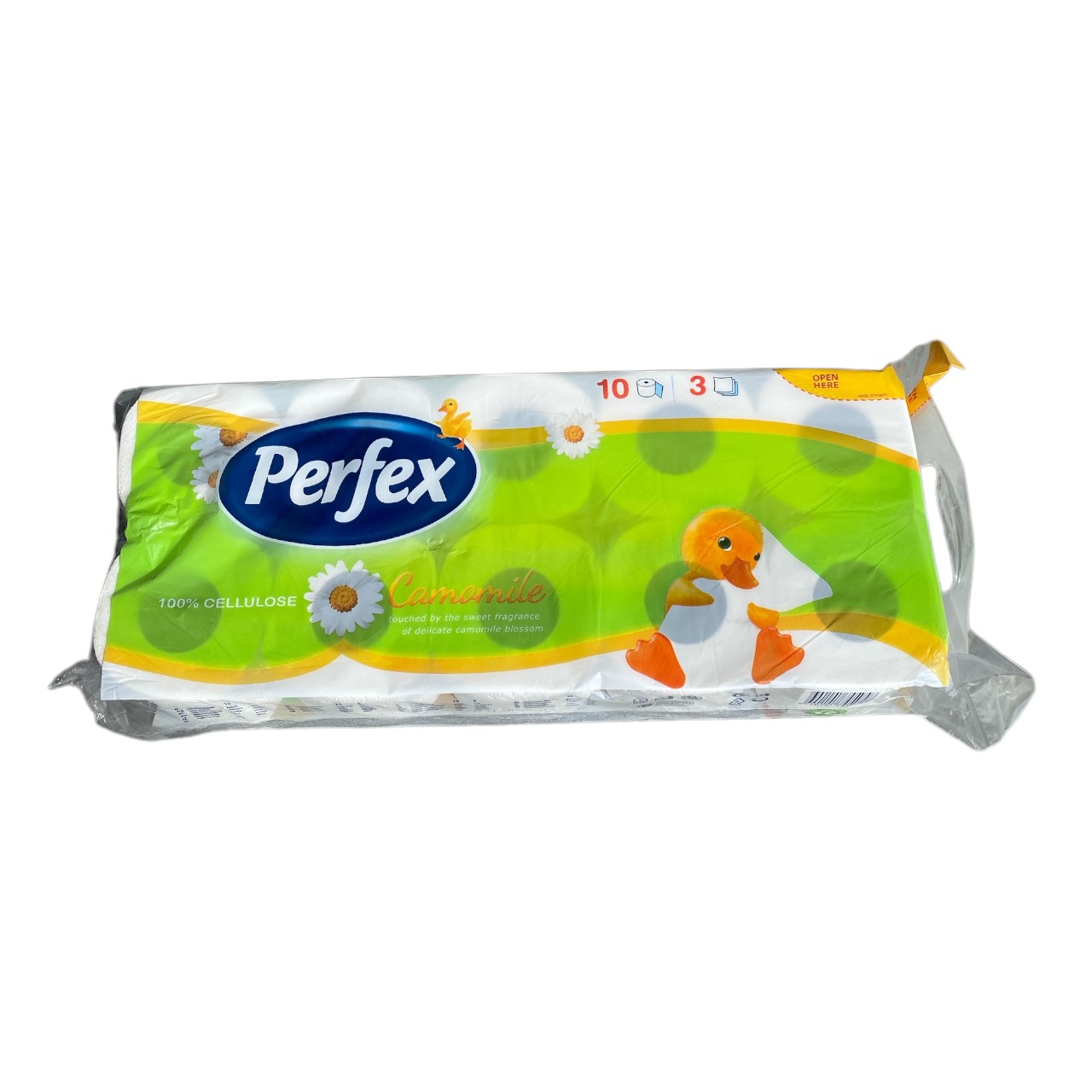 Hartie igienica (Perfex) 3 straturi, 10 role, Camomile/Musetel - imagine 2