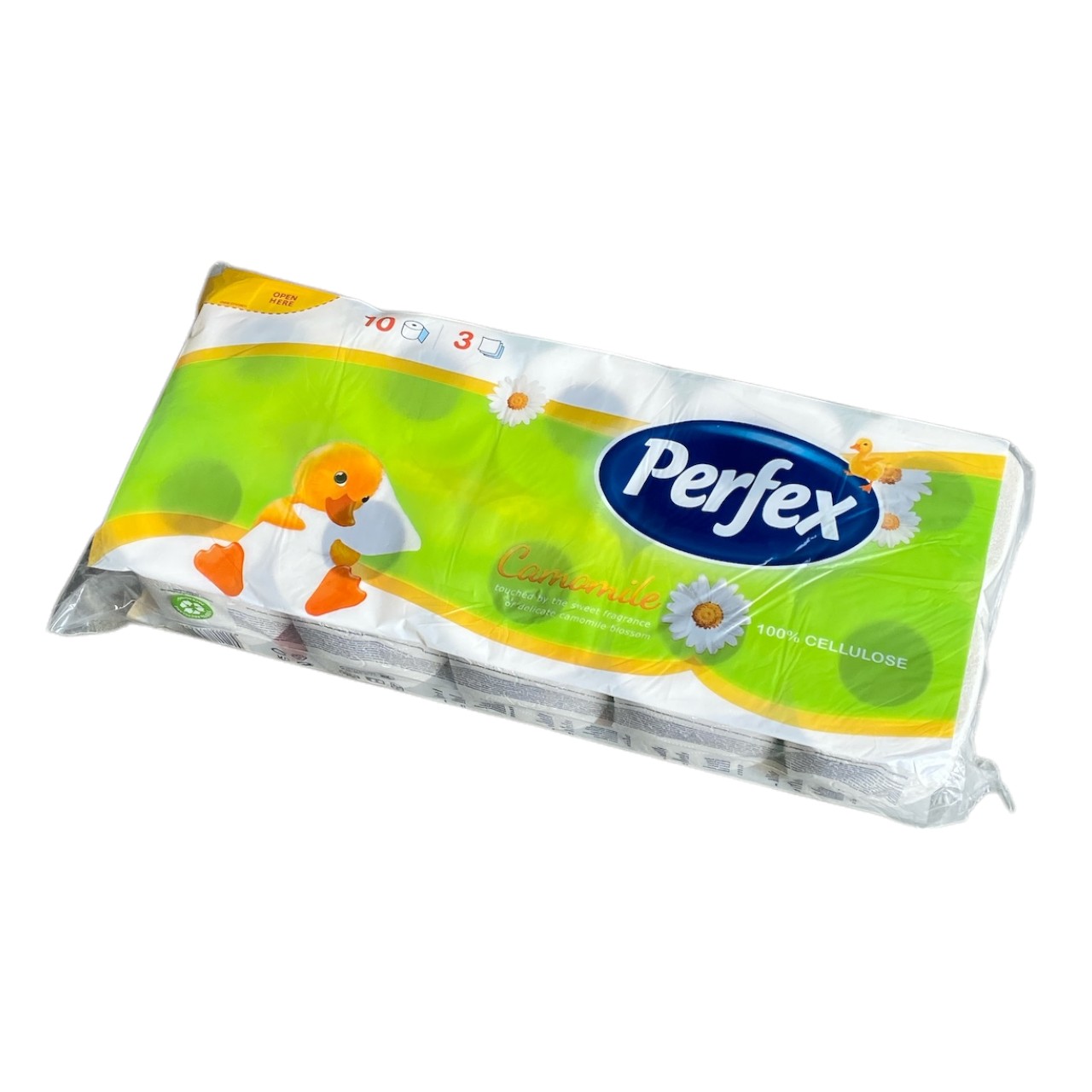 Hartie igienica (Perfex) 3 straturi, 10 role, Camomile/Musetel