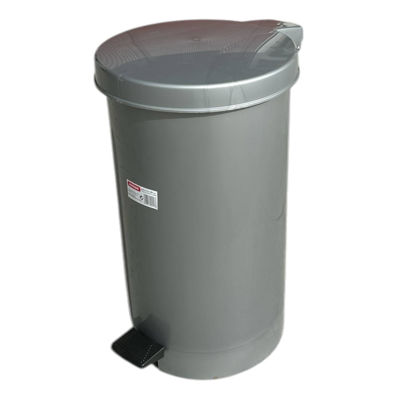 Cos gunoi cu pedala (Gri) din plastic, 35 litri