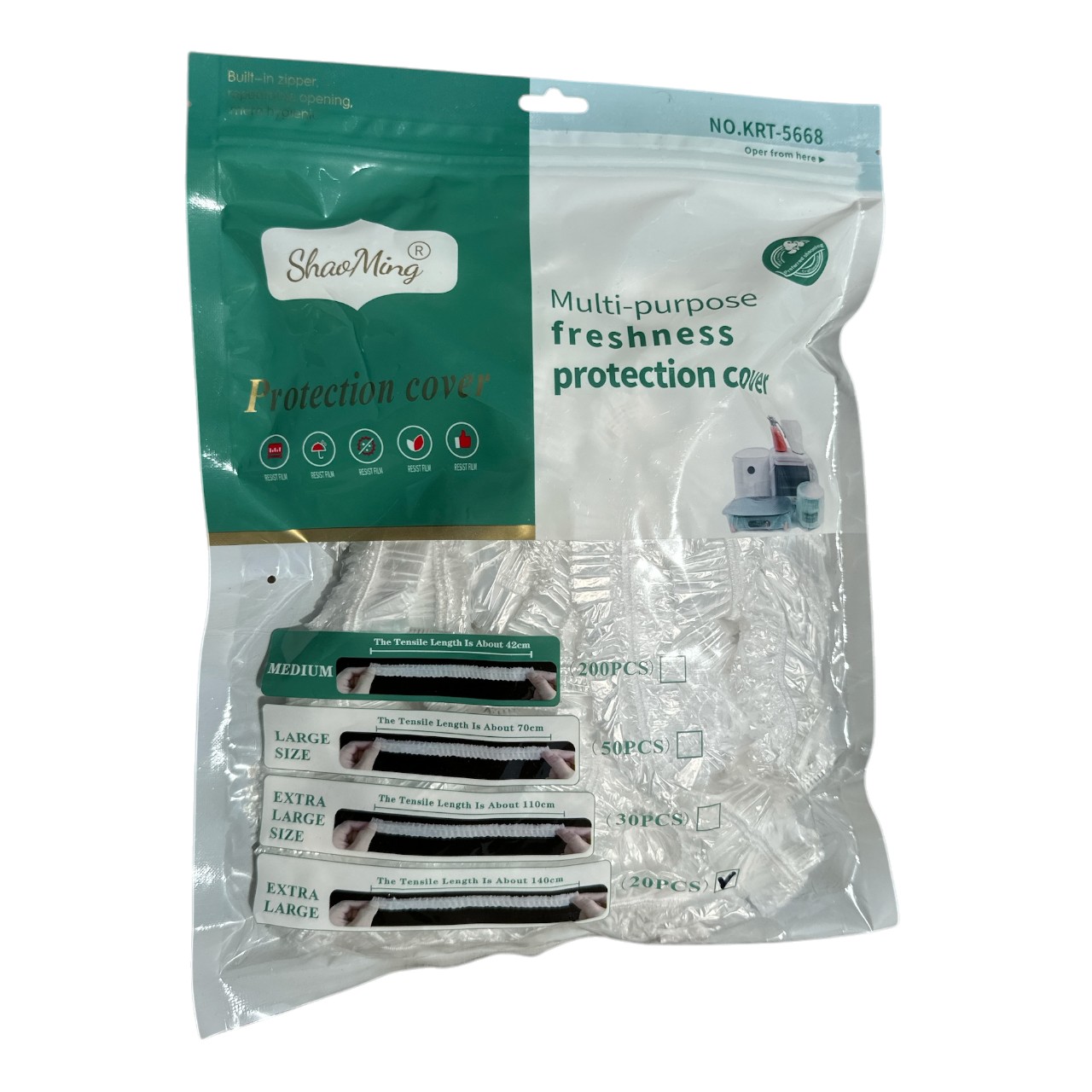 Folie alimentara cu elastic (Pentru Platouri MARI) 60x140cm, 20 bucati