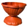 Ghiveci plastic cu picior 24 cm, Caramiziu