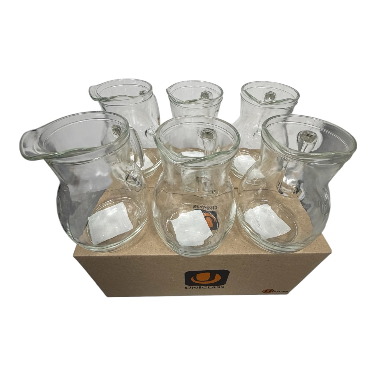 Carafa din sticla transparenta (1 litru) 6 bucati