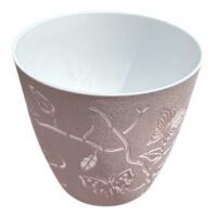 Ghiveci decorativ cu fluturi 3D, 2.5 litri, Roz