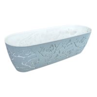 Jardiniera 3D din plastic cu fluturi (Bleu) 47 cm
