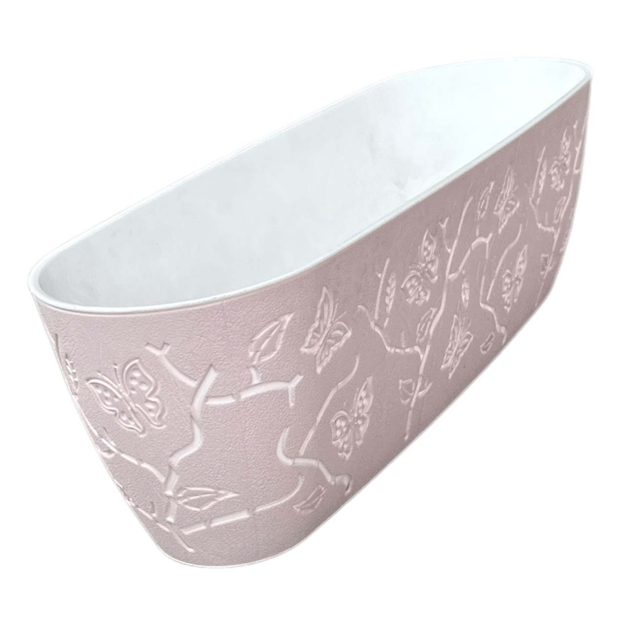 Jardiniera decorativa, 3D cu fluturi (Roz) 47 cm - imagine 2