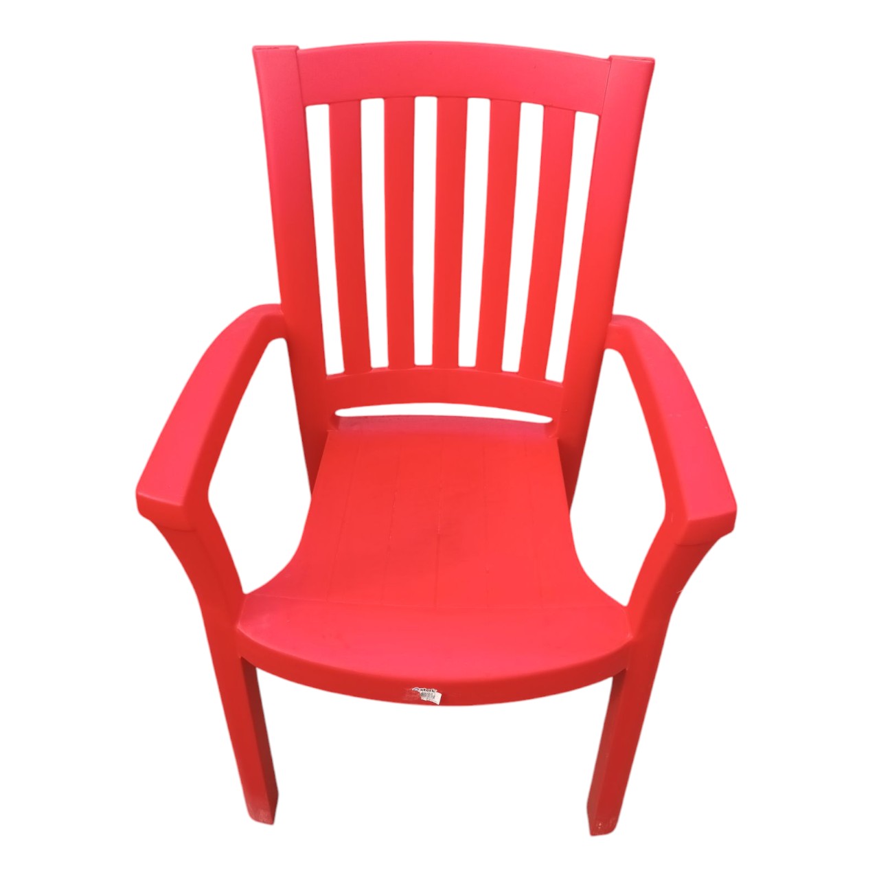 Scaun plastic gradina (Rosu) cu spatar, 6 bucati - imagine 5