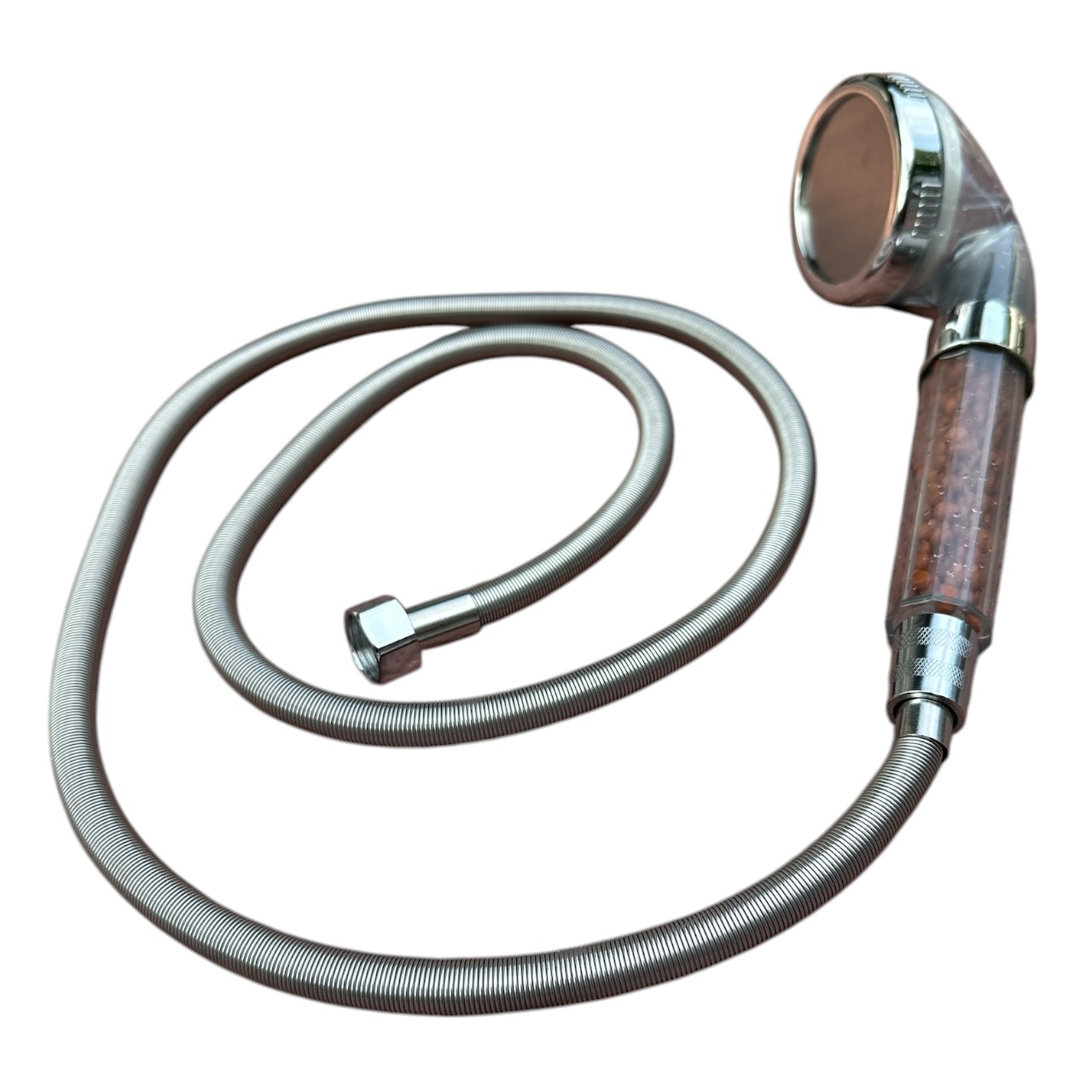 Cap de dus cu presiune si filtru calcar (P17) + Furtun din inox 2 M - imagine 2