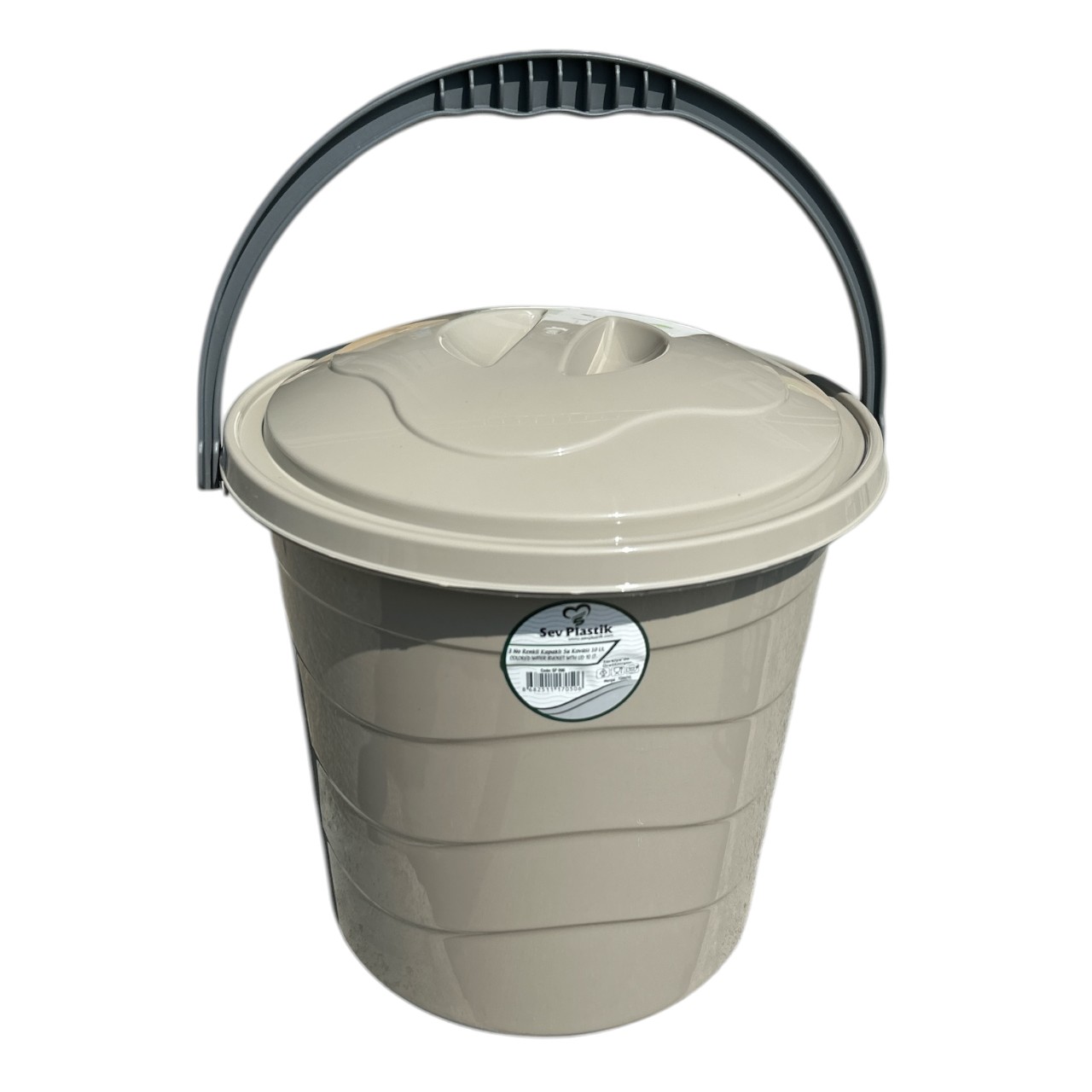 Galeata cu Capac 10 litri Plastic, Gradata