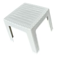 Masa plastic ratan (Alba) Masuta pentru plaja si sezlong