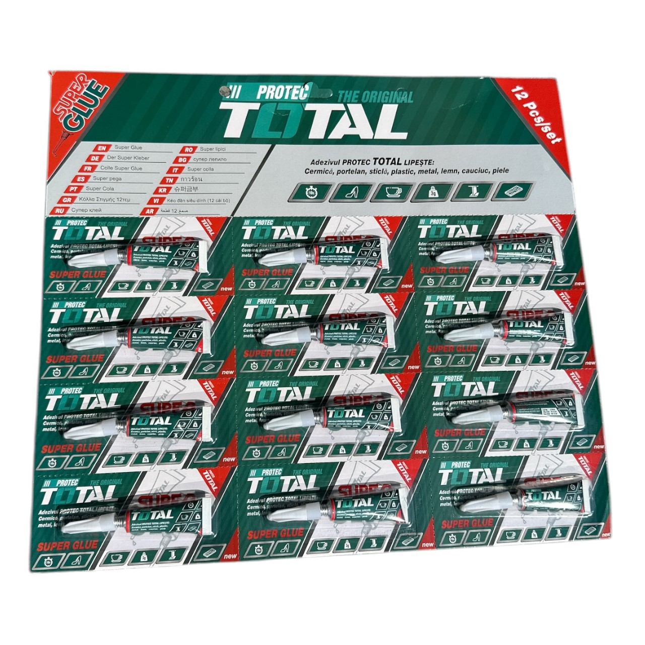 Super Glue (Lipici) TOTAL, 3 grame, set 12 bucati