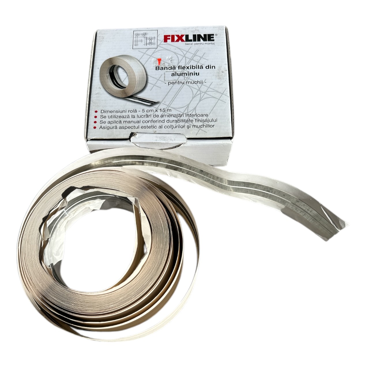 Banda Alux cu Aluminiu (FixLine) 5 cm x 15 M (metri) - imagine 2