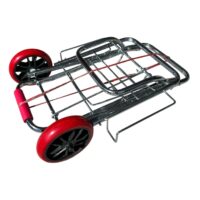Carucior cumparaturi pliabil din inox cu chinga elastica