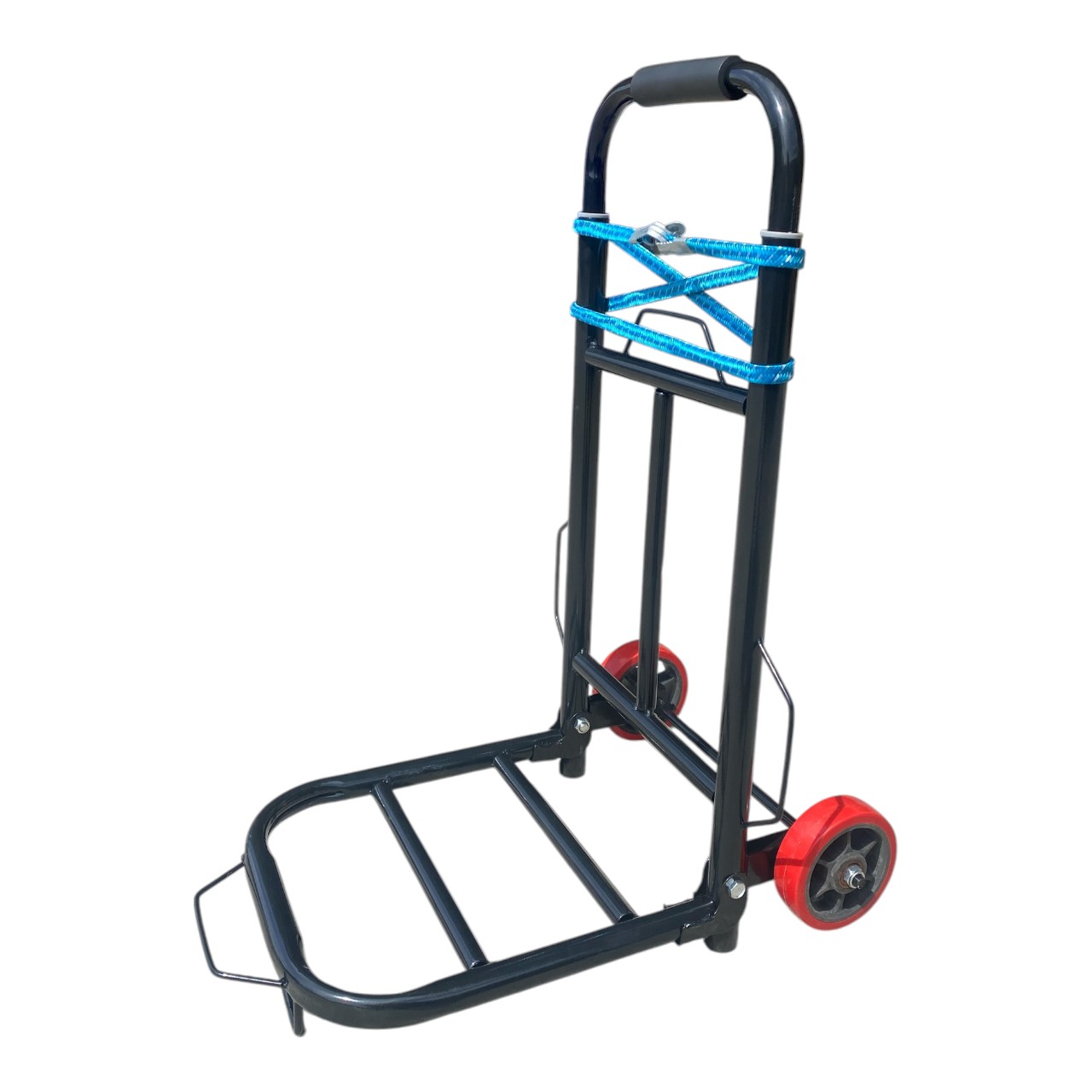 Carucior cumparaturi pliabil din metal cu chinga elastica - imagine 3