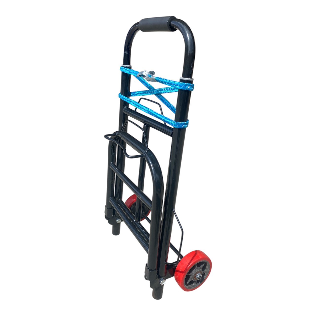 Carucior cumparaturi pliabil din metal cu chinga elastica - imagine 4