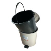 Cos gunoi din plastic cu pedala 5L (litri) Crem
