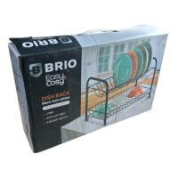 Scurgator Vase (Negru) Etajat din Otel 39x28x24 cm