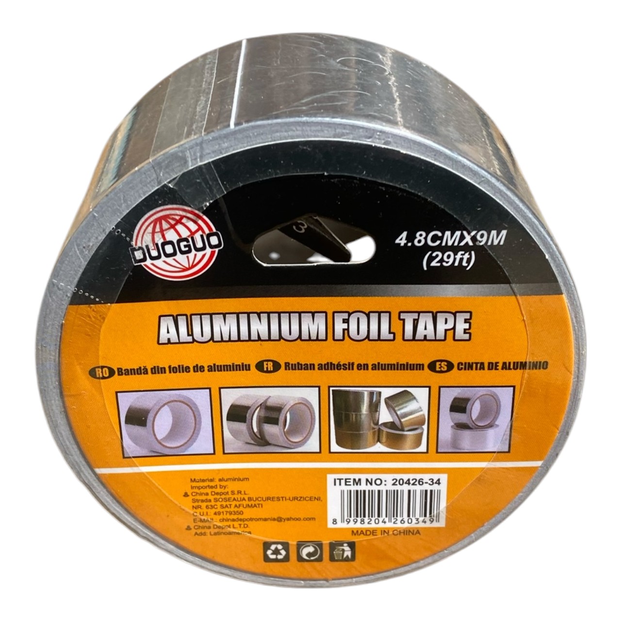 Banda adeziva din aluminiu 9 M (metri) x 48mm