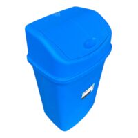 Cos Gunoi (Pubela) 55L Plastic, Capac Batant, Albastru