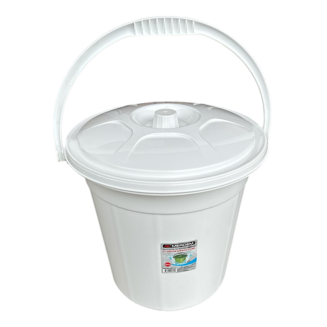 Galeata cu Capac 10 L (litri) din Plastic, Gradata pe exterior