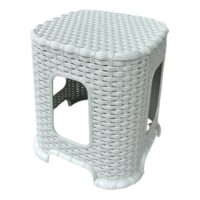 Taburet Plastic Mic (Alb Murdar) Tip Ratan