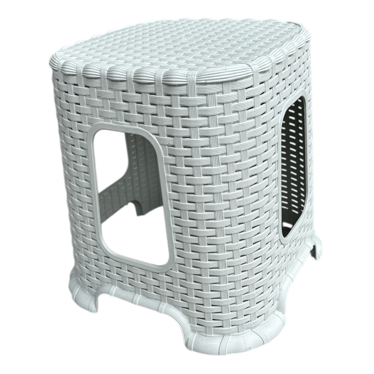 Taburet Plastic Mic (Alb Murdar) Tip Ratan