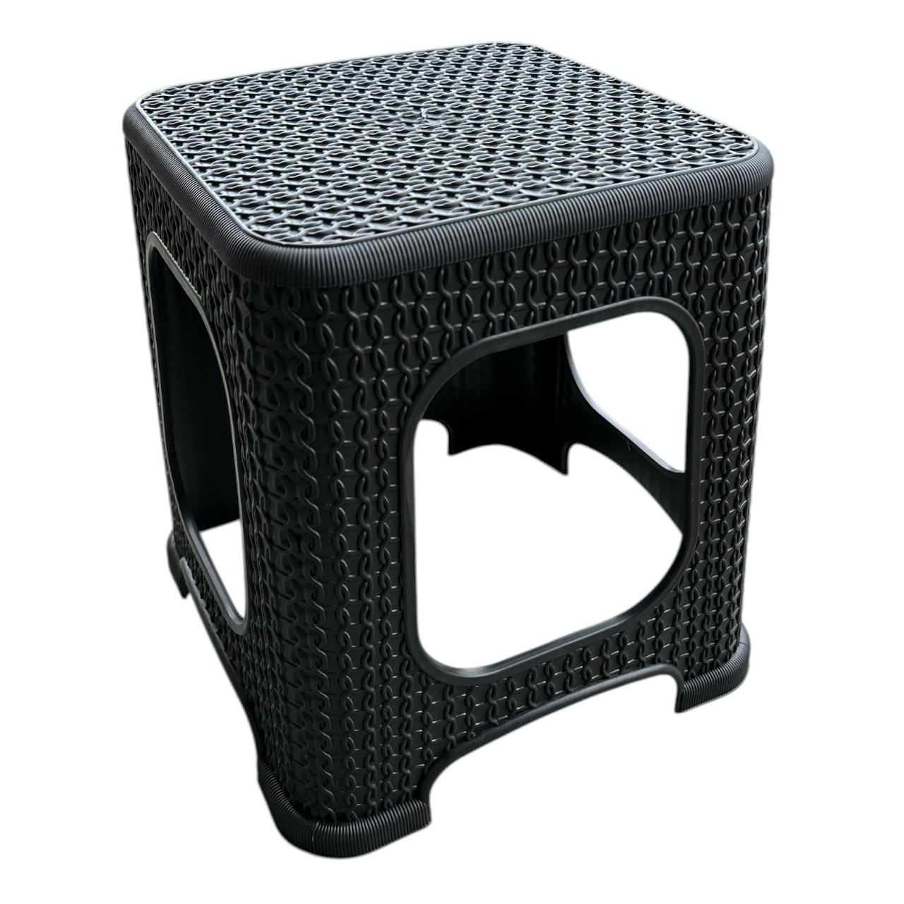 Taburet Plastic Mic (Maro inchis) Tip Ratan - imagine 2