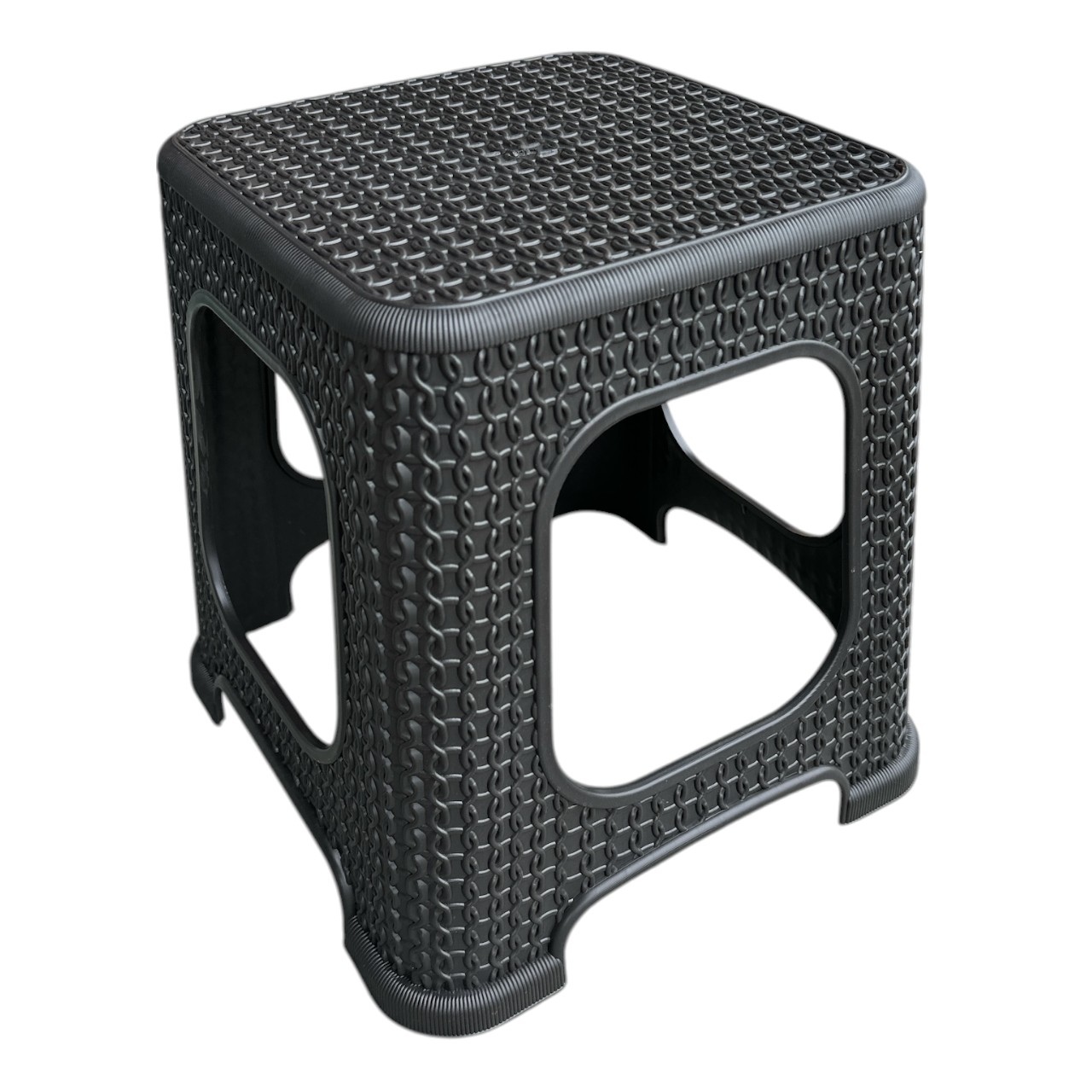 Taburet Plastic Mic (Maro inchis) Tip Ratan