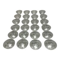 Boluri (Castroane) din Sticla Transparenta 200 ml, set 24 bucati