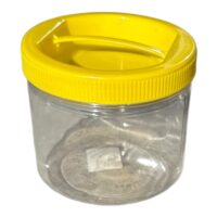 Borcan plastic (pet) 680 ml cu capac si maner