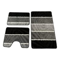 Set Covorase de Baie (3 piese) Antiaderente, Gri