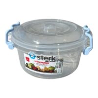 Cutie Alimente Rotunda, Transparenta, 2 litri