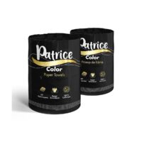 Patrice Prosop bucatarie hartie NEGRU, 2 straturi