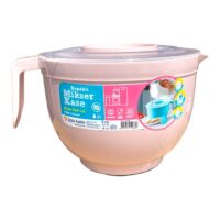 Bol mixer cu capac din plastic 3L (Roz pal)